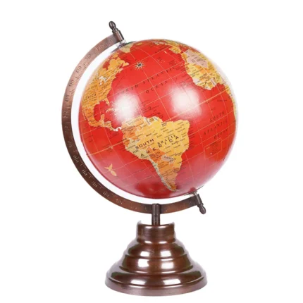 Modern Art Crimson Earth Globe